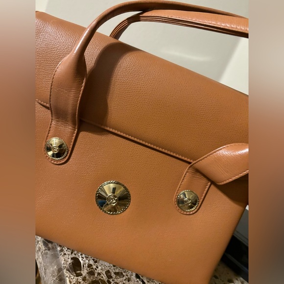 MCM Vintage Gold Hardware Leather Tote Bag - Picture 2 of 11